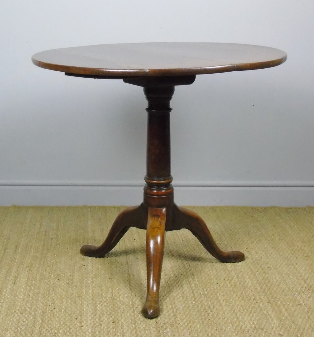 George III Country Oak Circular Tip Top Table