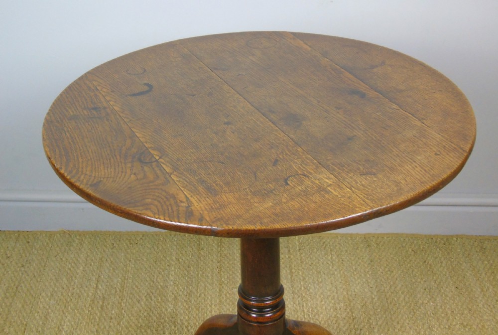 George III Country Oak Circular Tip Top Table View III