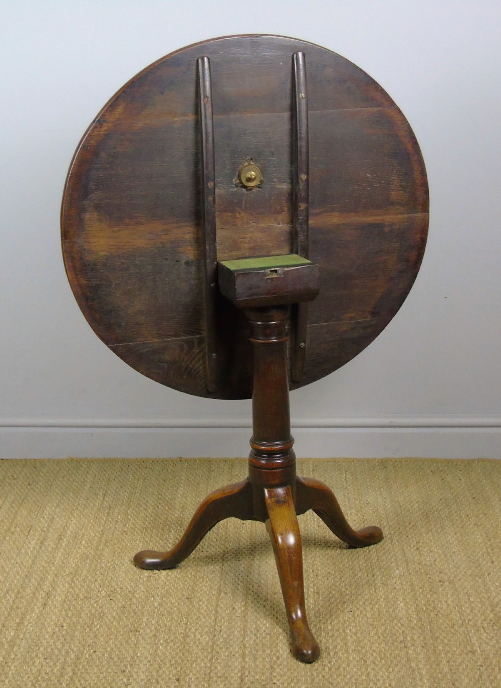 George III Country Oak Circular Tip Top Table View VI