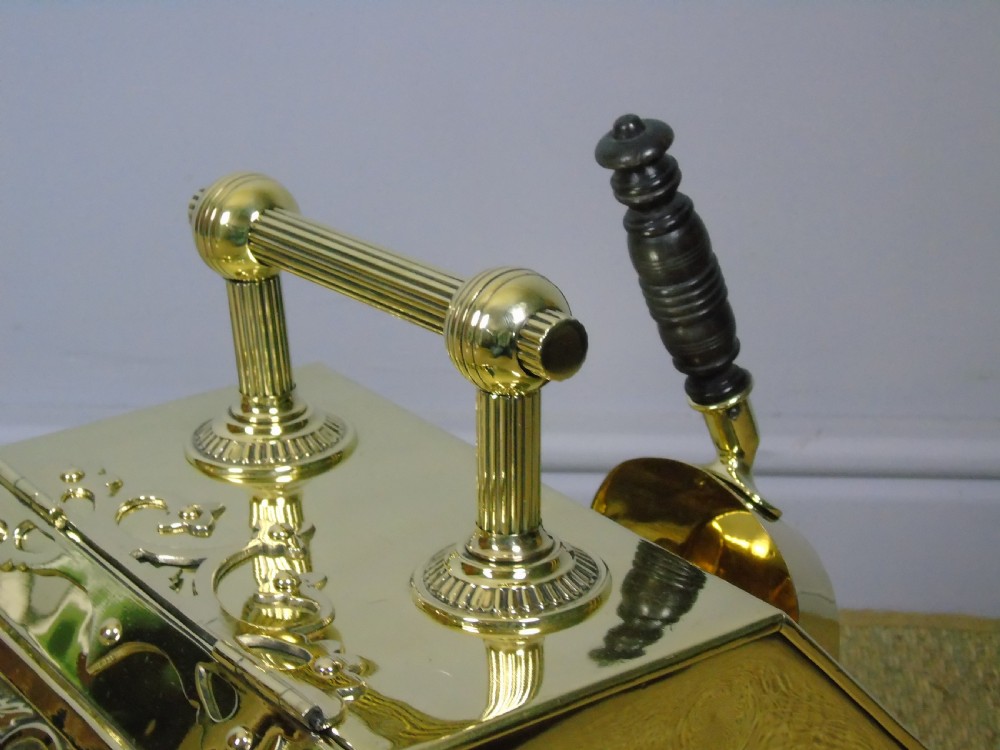 Victorian Aesthetic Brass Coal Scuttle View II