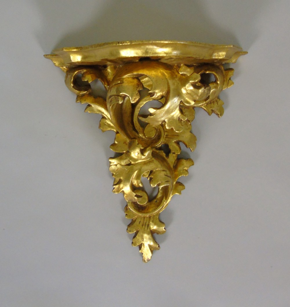 Good Pair of Giltwood Hand Carved Wall Brackets View III