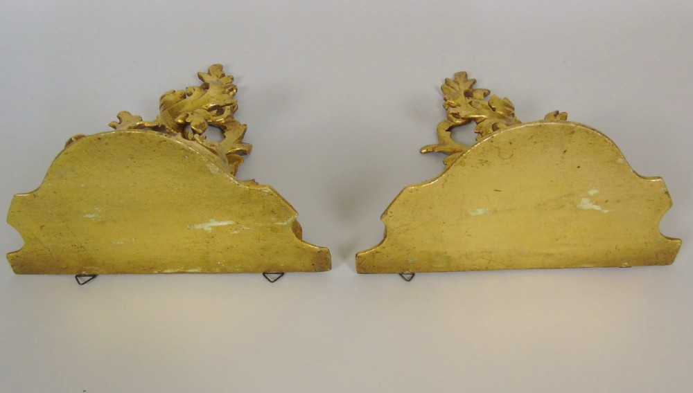 Good Pair of Giltwood Hand Carved Wall Brackets View V