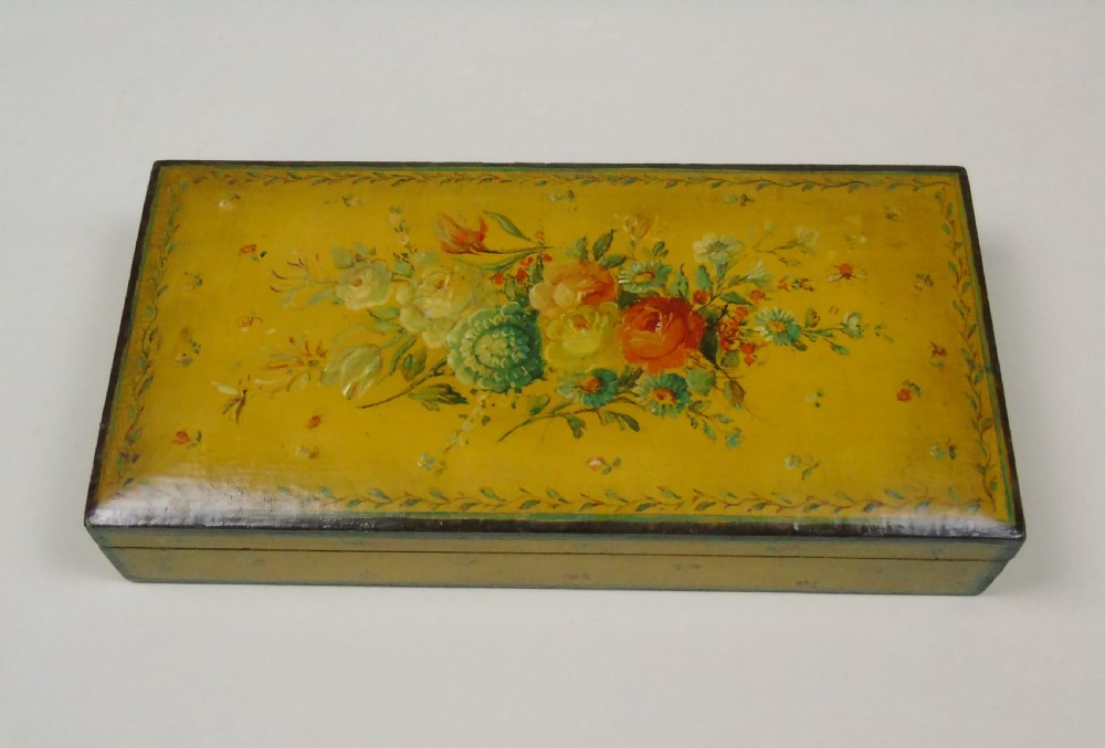 Antique Hand Painted Jewellery Box 19th Century