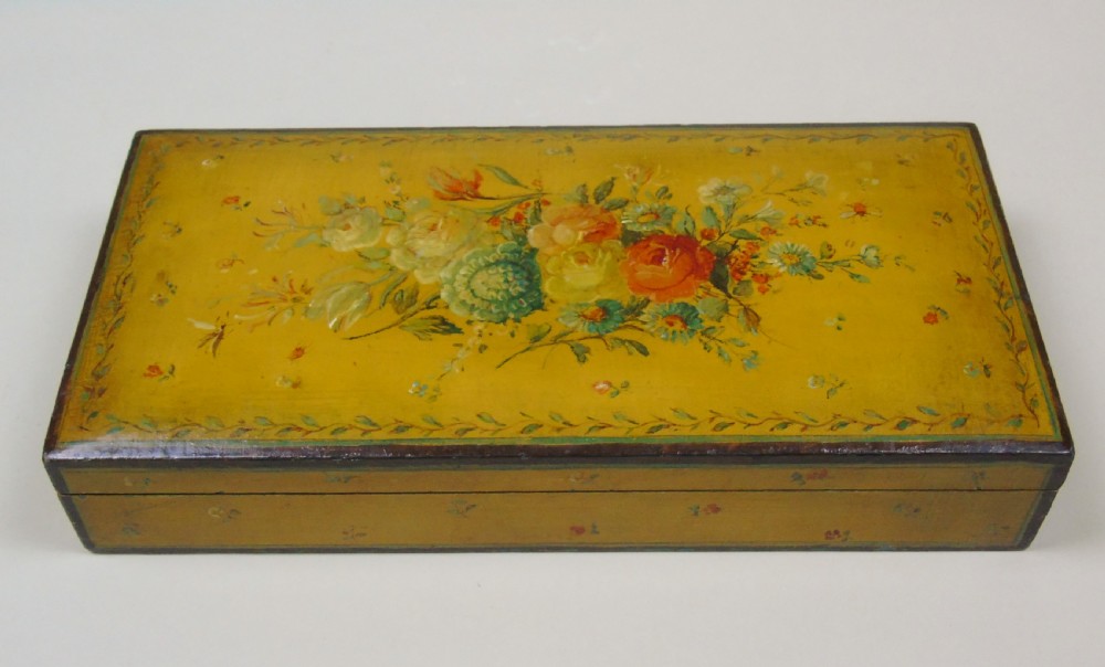 Antique Hand Painted Jewellery Box 19th Century View II
