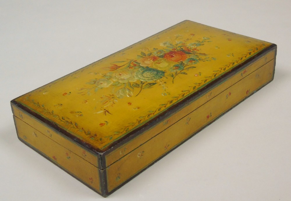 Antique Hand Painted Jewellery Box 19th Century View III