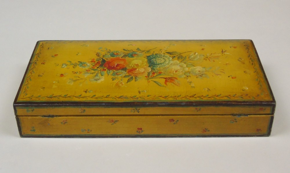 Antique Hand Painted Jewellery Box 19th Century View V