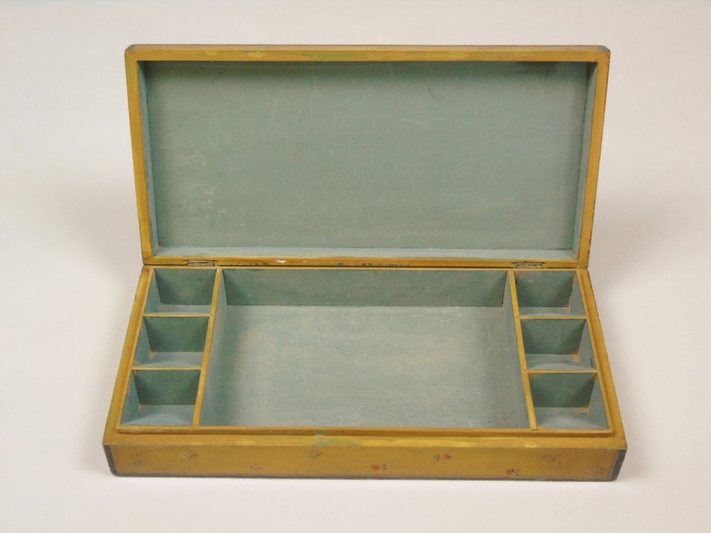 Antique Hand Painted Jewellery Box 19th Century View VII