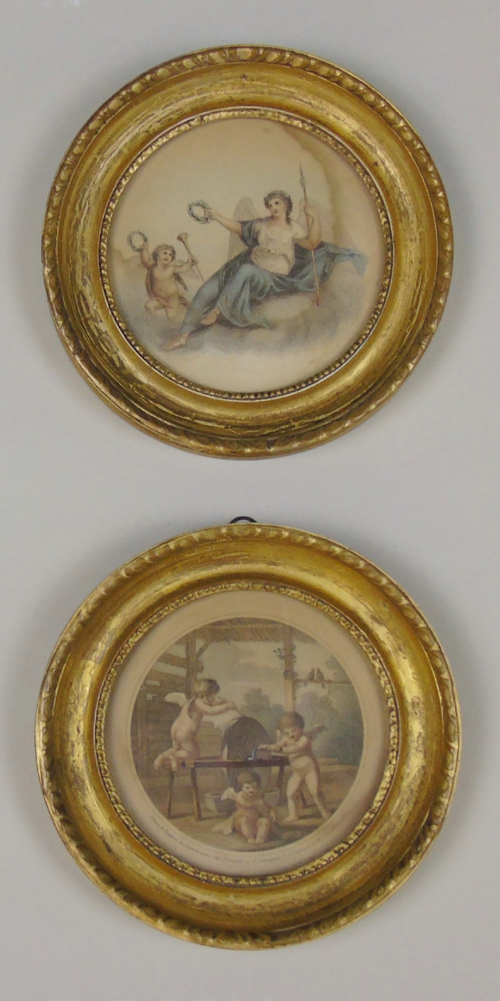Antique Pair of Hand Coloured Engravings Bartolozzi