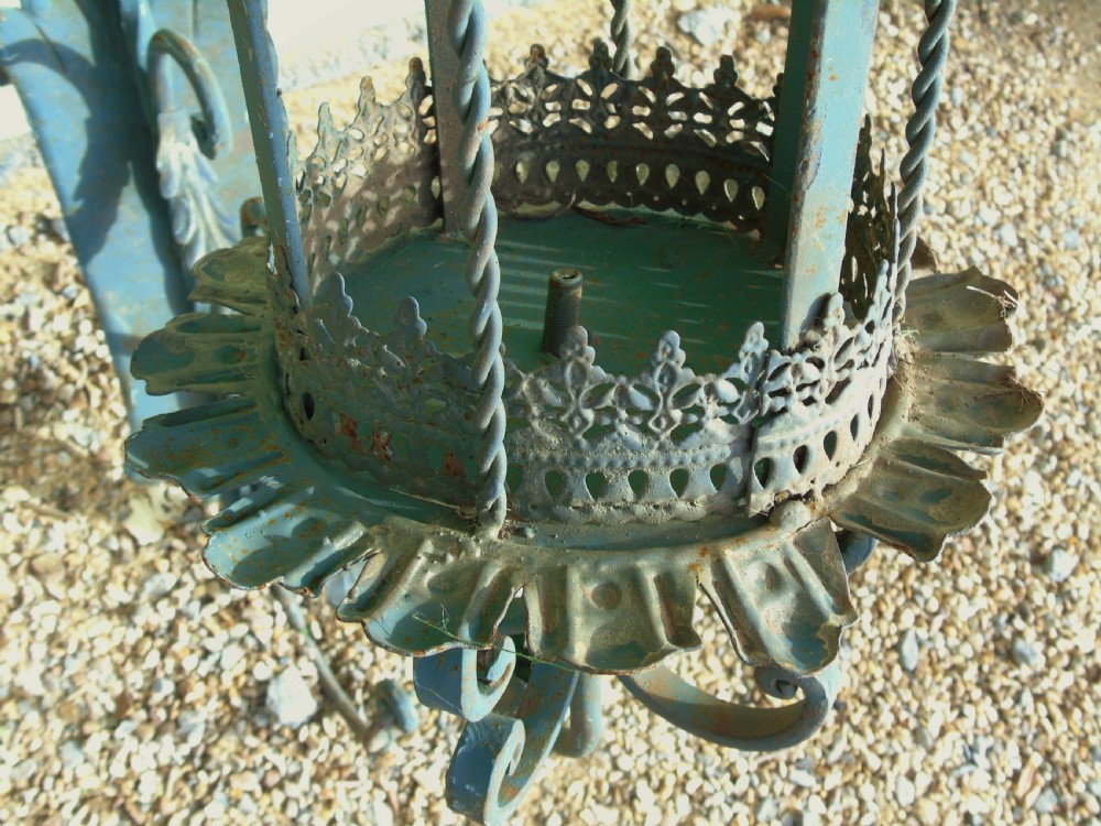 Antique Spanish Style Wrought Iron Wall Scones Set of Four View V