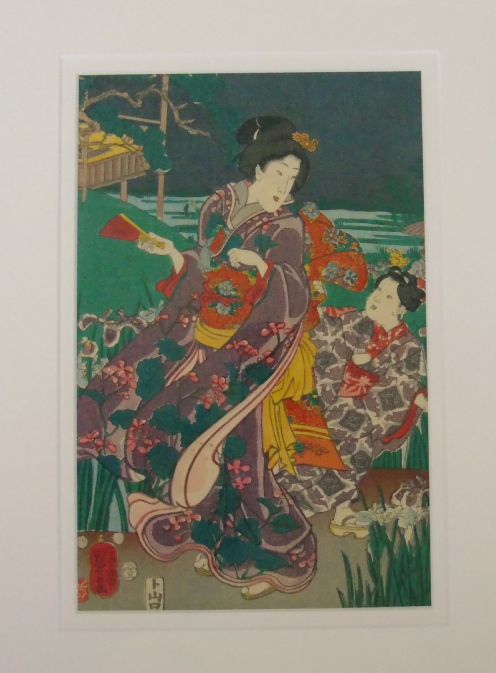 Antique Japanese Woodblock Print Kuniyoshi View II