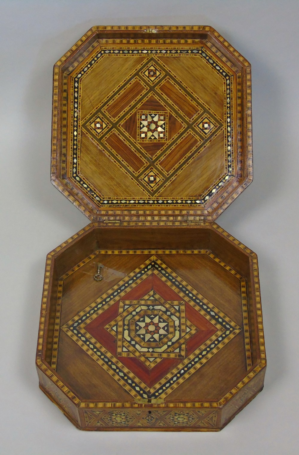 Antique Indian Inlaid Lidded Box View VI