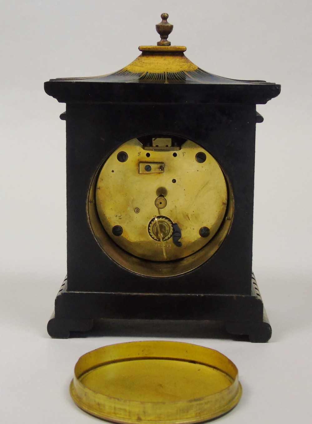 Antique Chinoiserie Clock Pagoda Top View VI
