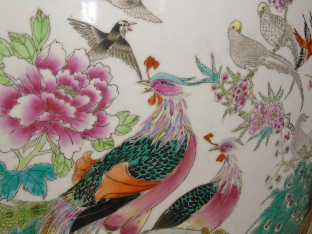 Very Large Antique Chinese Jardiniere Famille Rose View IV