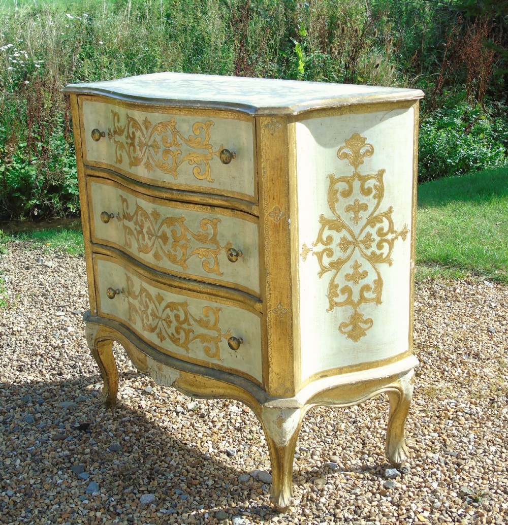 Neat Vintage Gilded Italian Chest of Drawers View II