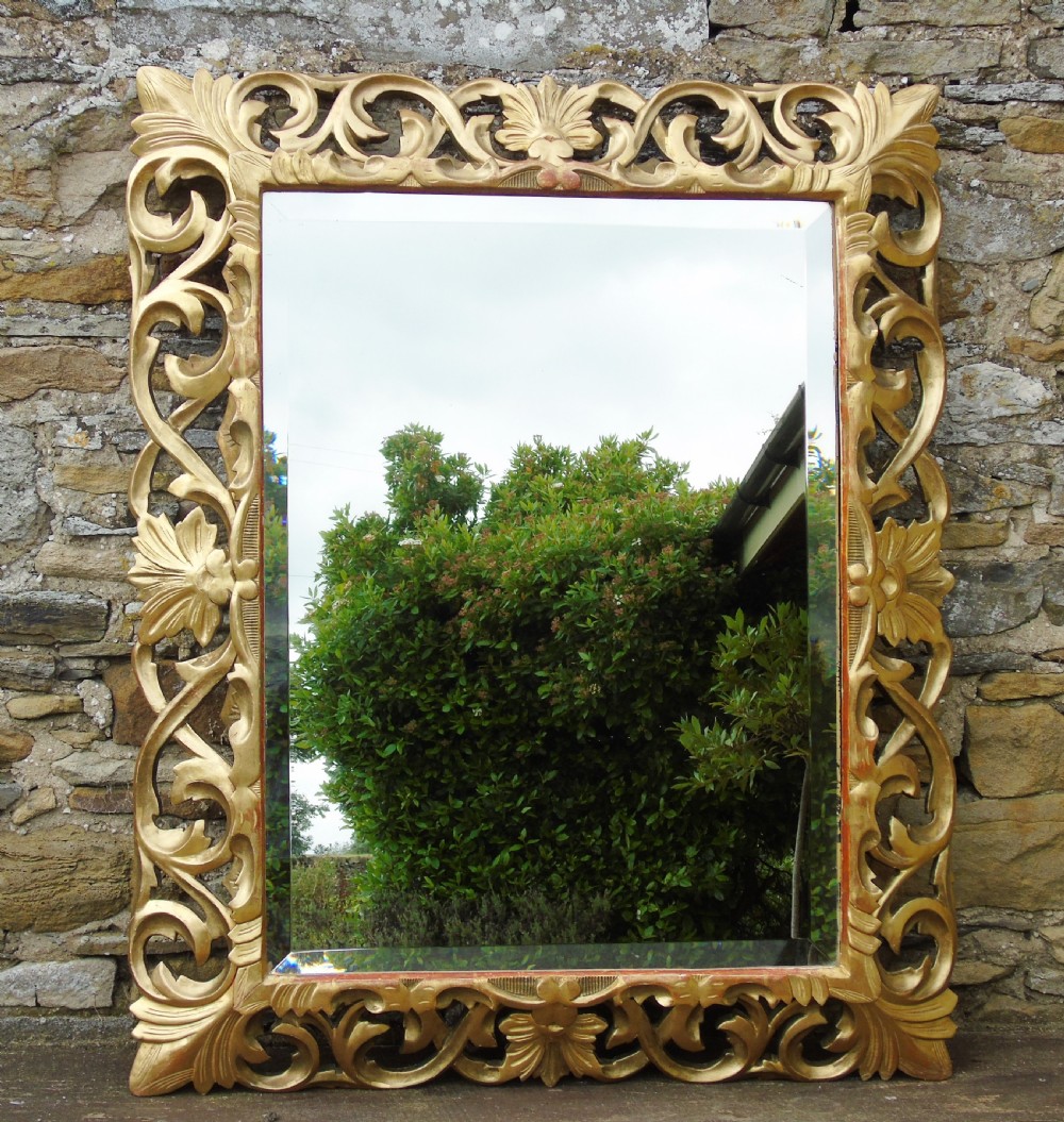 Large Antique Florentine Mirror with Crest View III