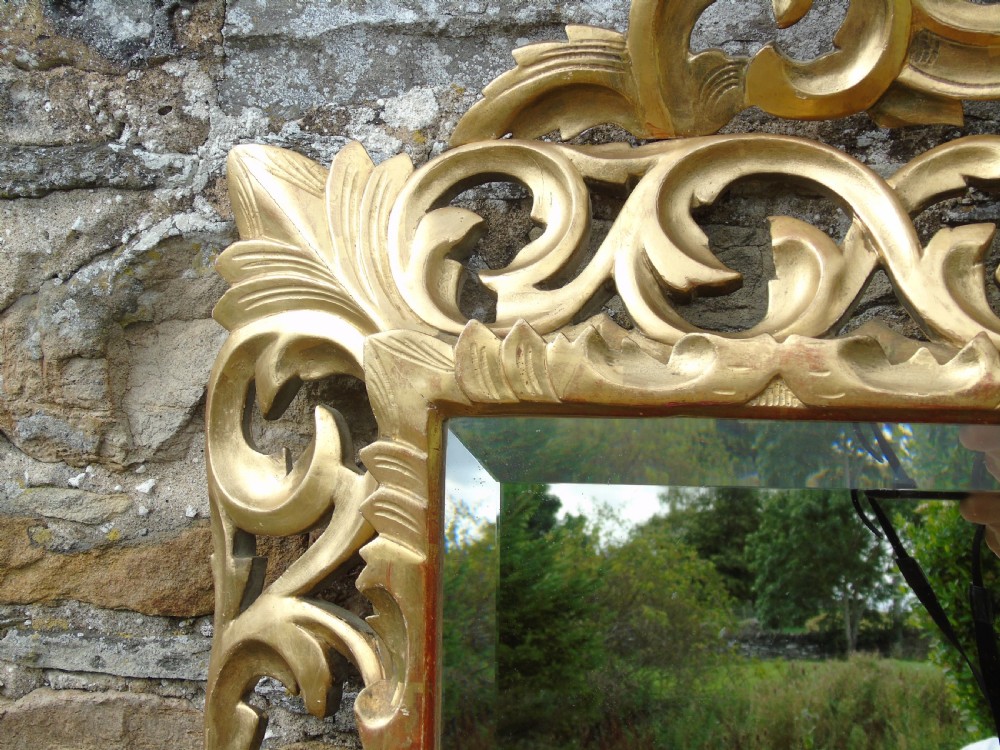 Large Antique Florentine Mirror with Crest View VI