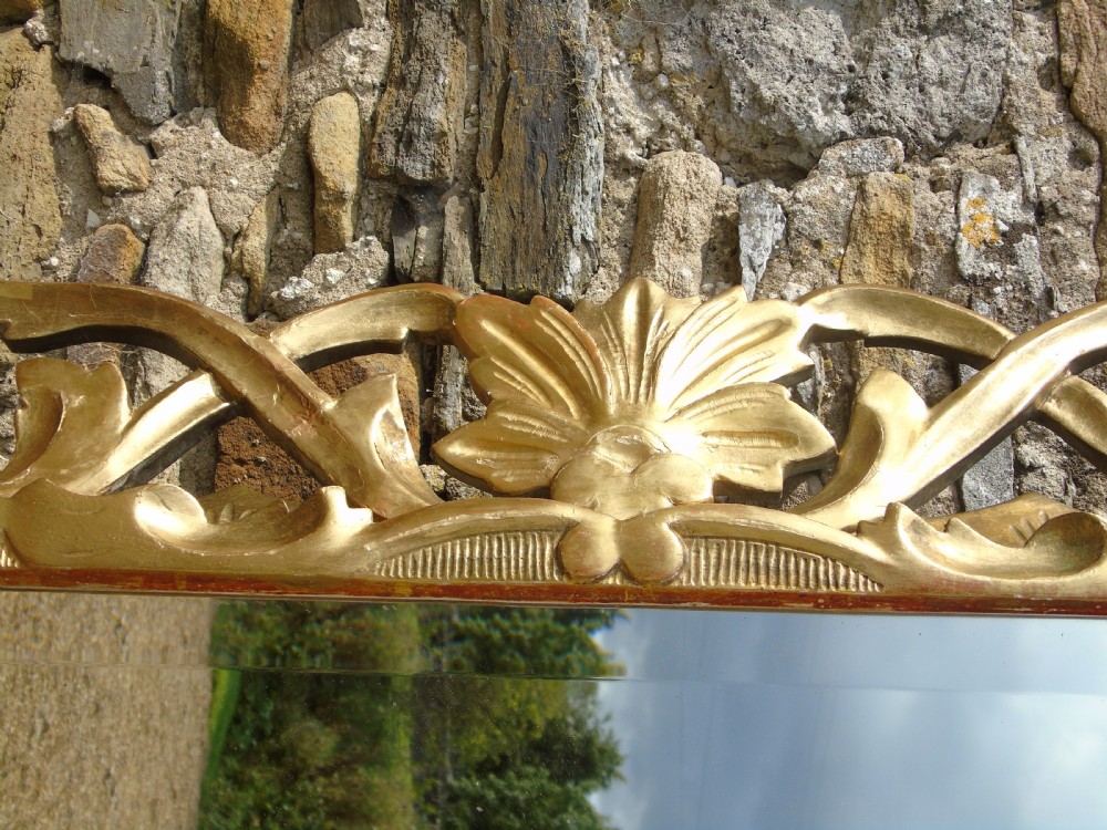 Large Antique Florentine Mirror with Crest View IX
