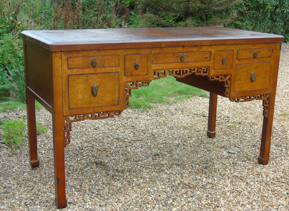 Rare Antique Chinese Lacquered Desk View IV