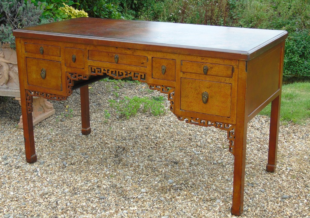 Rare Antique Chinese Lacquered Desk View VI