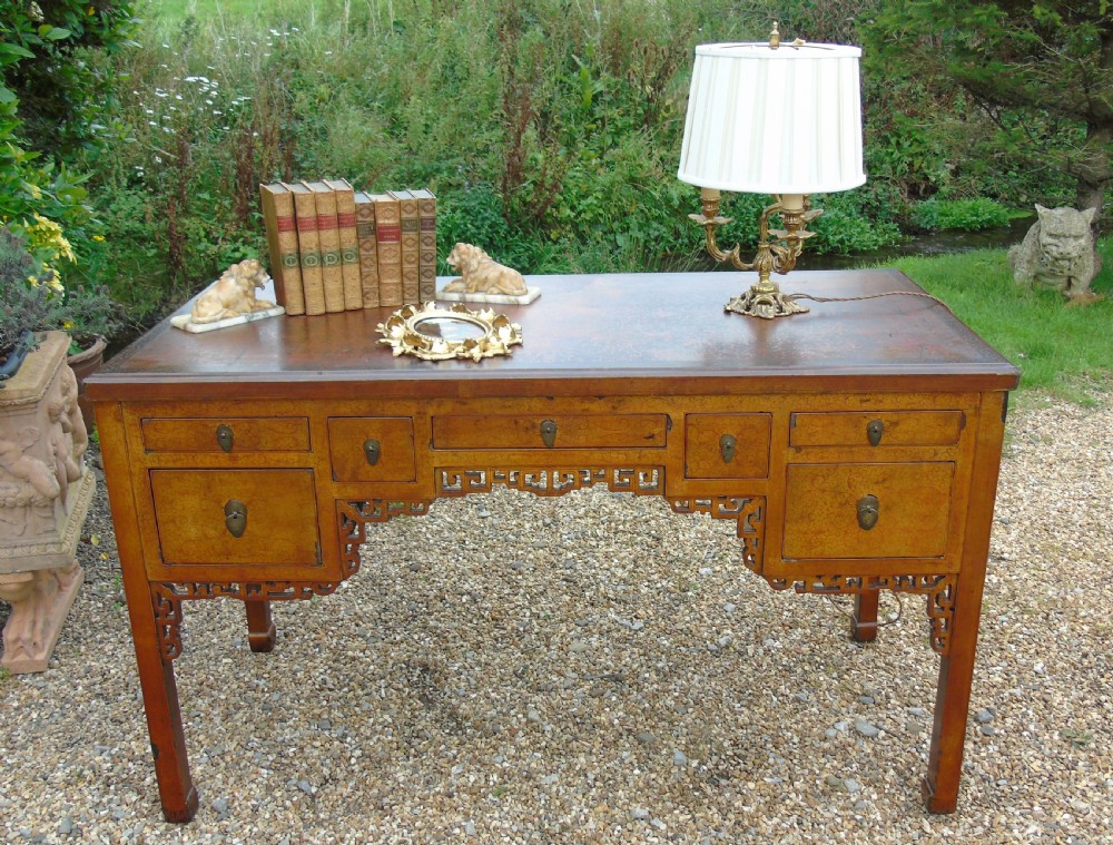 Rare Antique Chinese Lacquered Desk View VIII