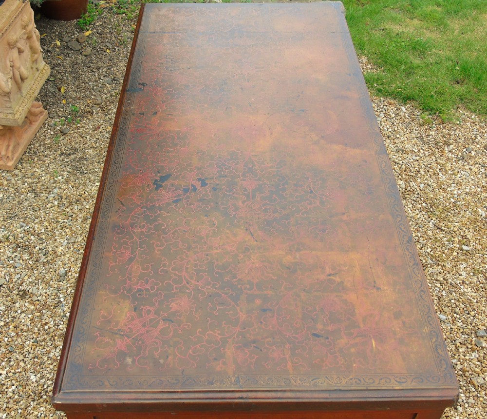 Rare Antique Chinese Lacquered Desk View X
