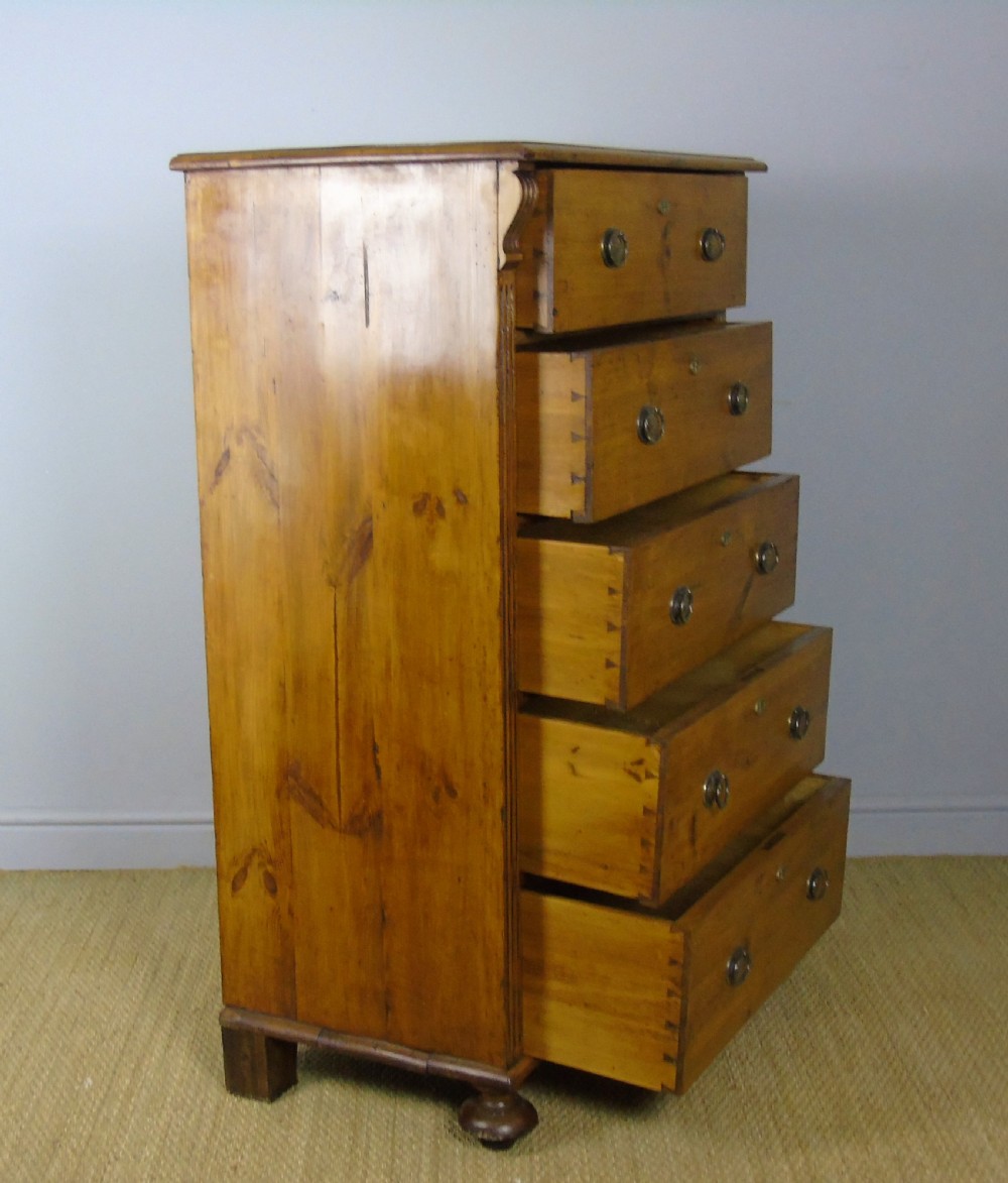 Large Antique Pine and Elm Chest of Drawers View II