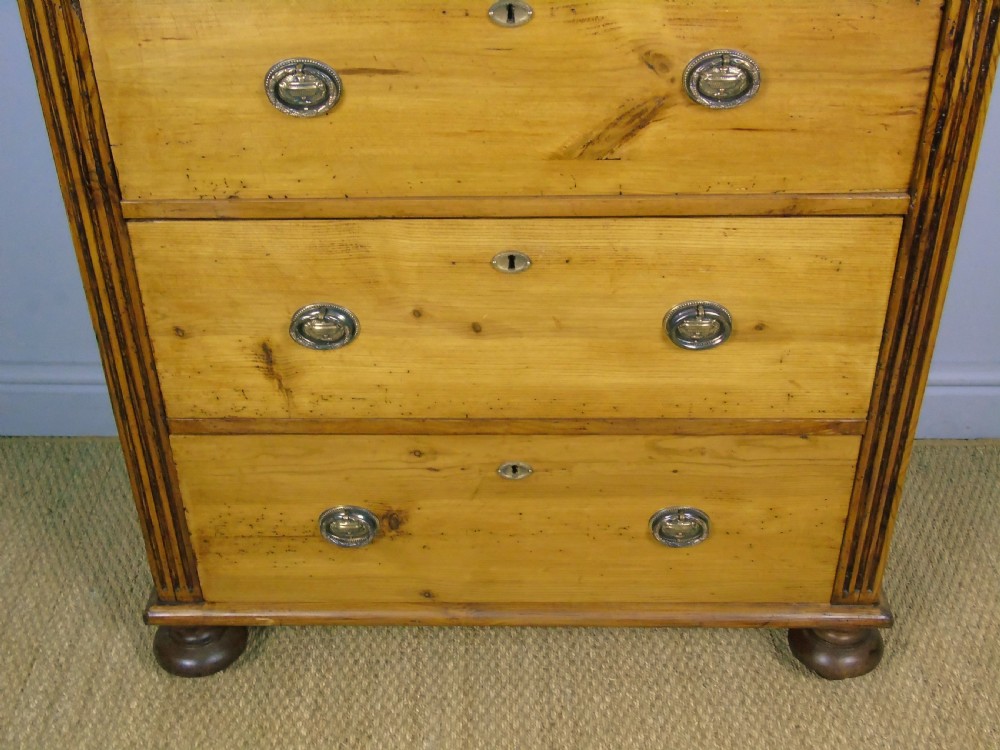 Large Antique Pine and Elm Chest of Drawers View V
