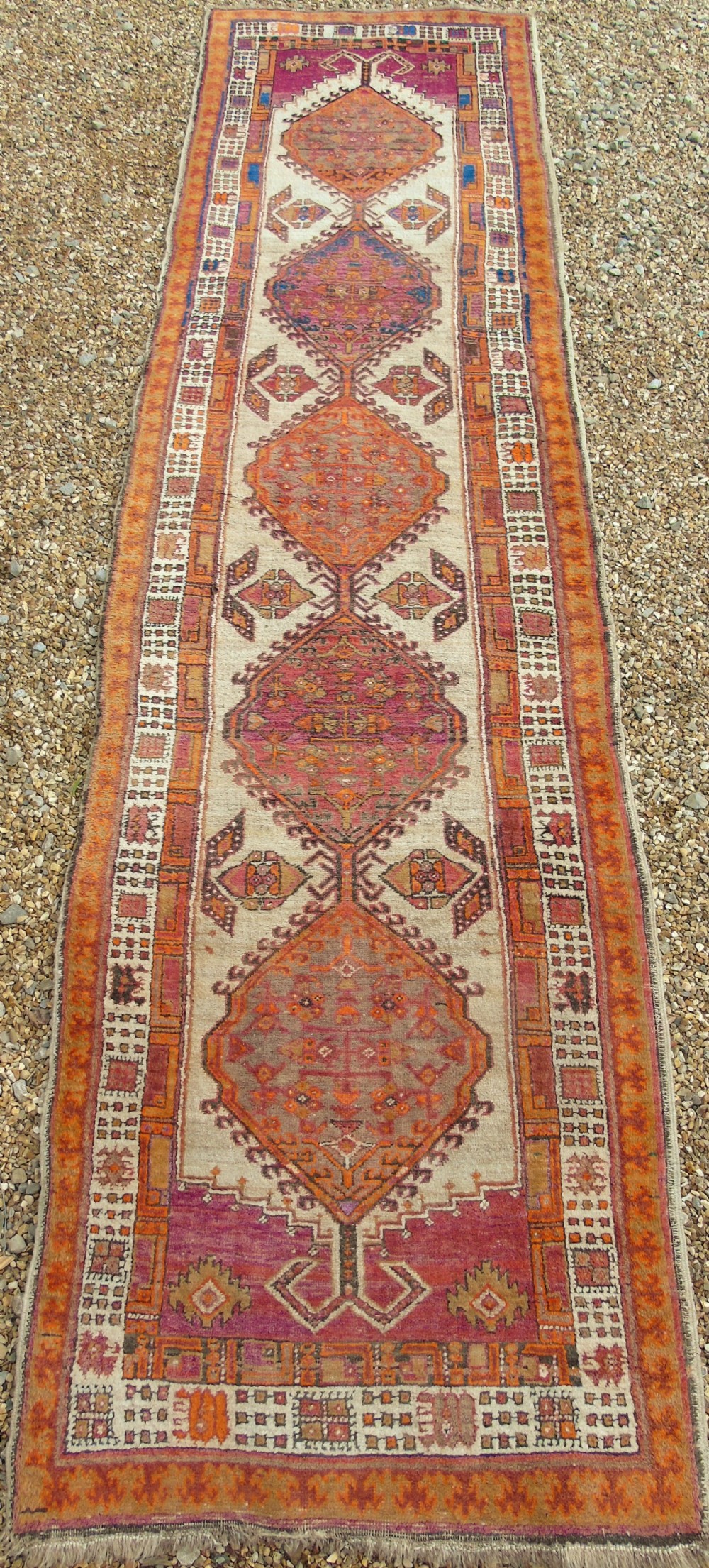 Antique Sarab Carpet Runner Rare Colours