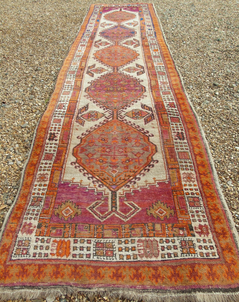 Antique Sarab Carpet Runner Rare Colours View II