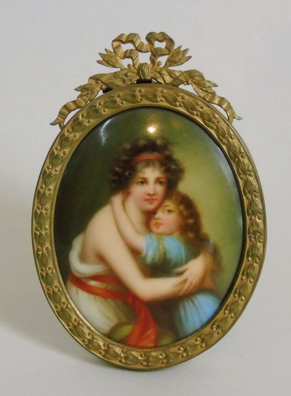 Antique Porcelain Portrait Miniature Madame le Brun