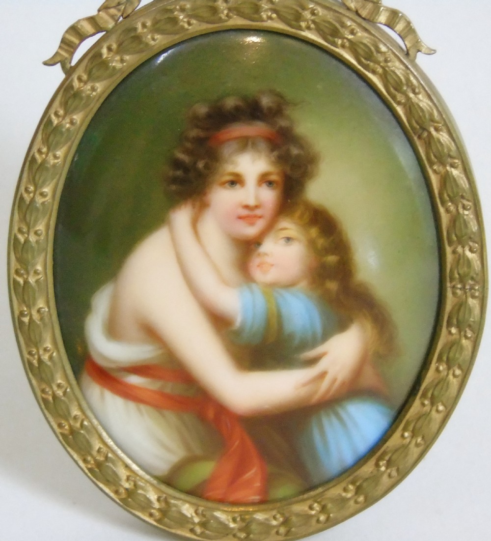 Antique Porcelain Portrait Miniature Madame le Brun View III
