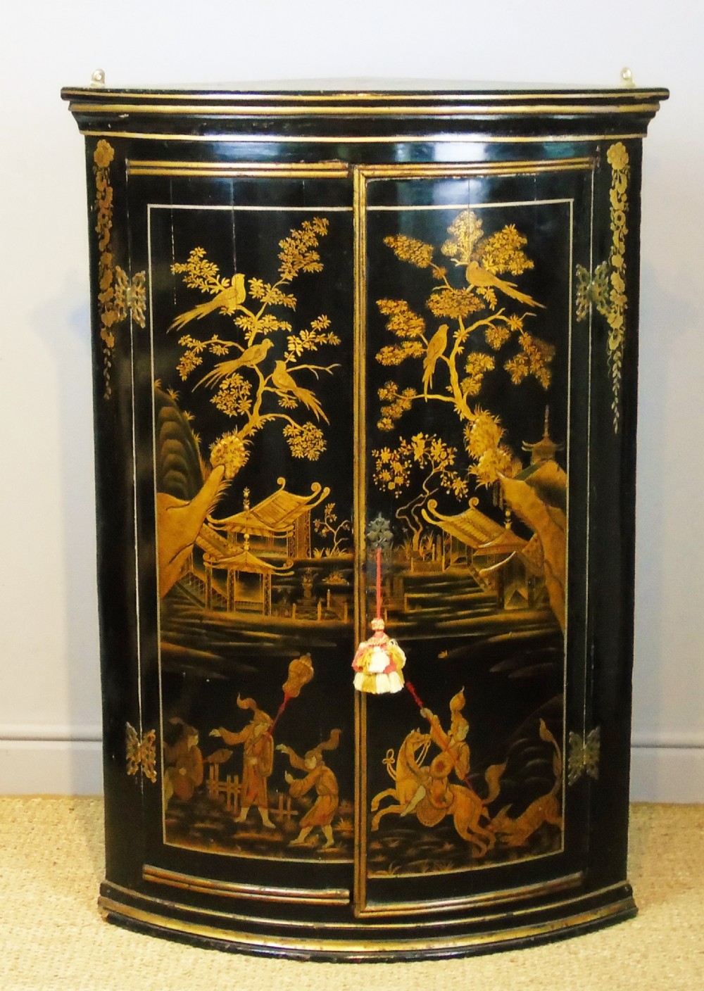 Handsome Regency Chinoiserie Corner Cabinet