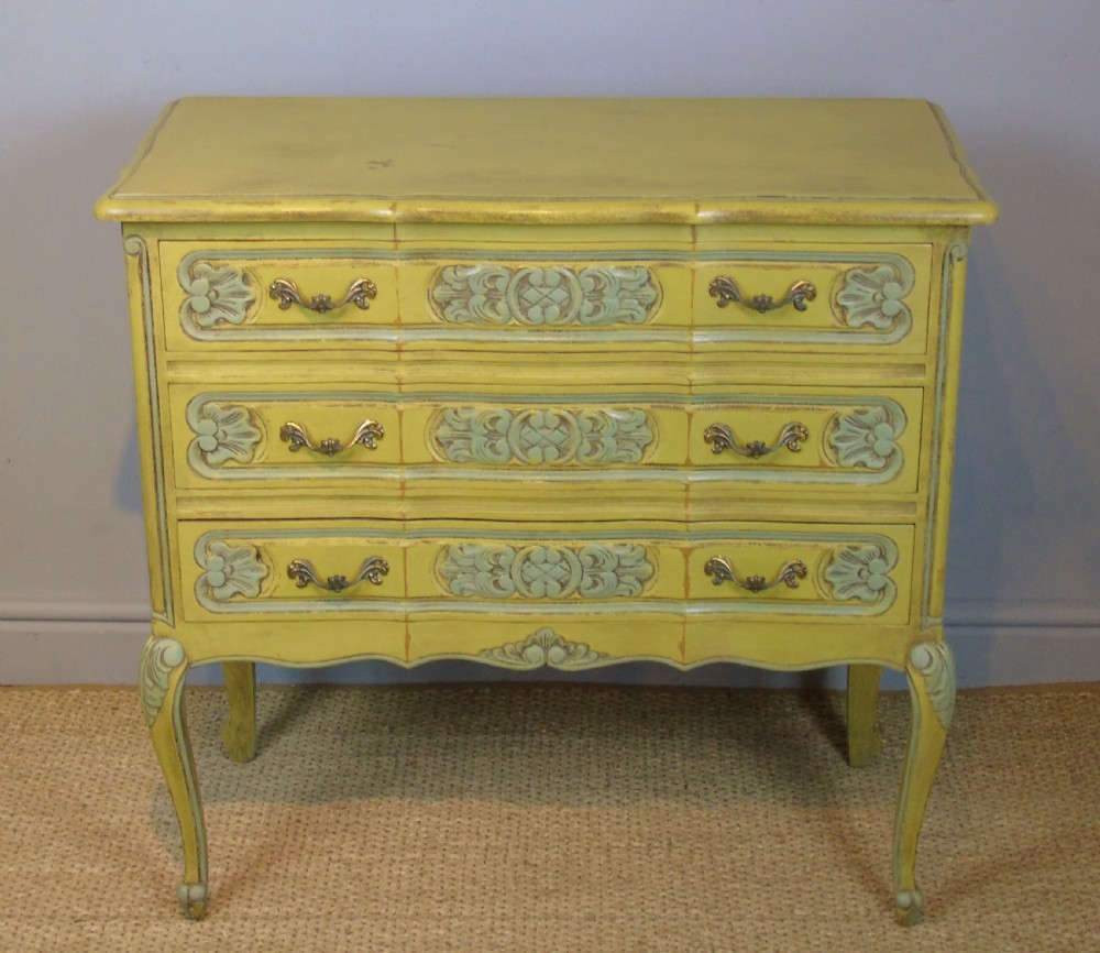 Pretty Hand Painted French Chest of Drawers