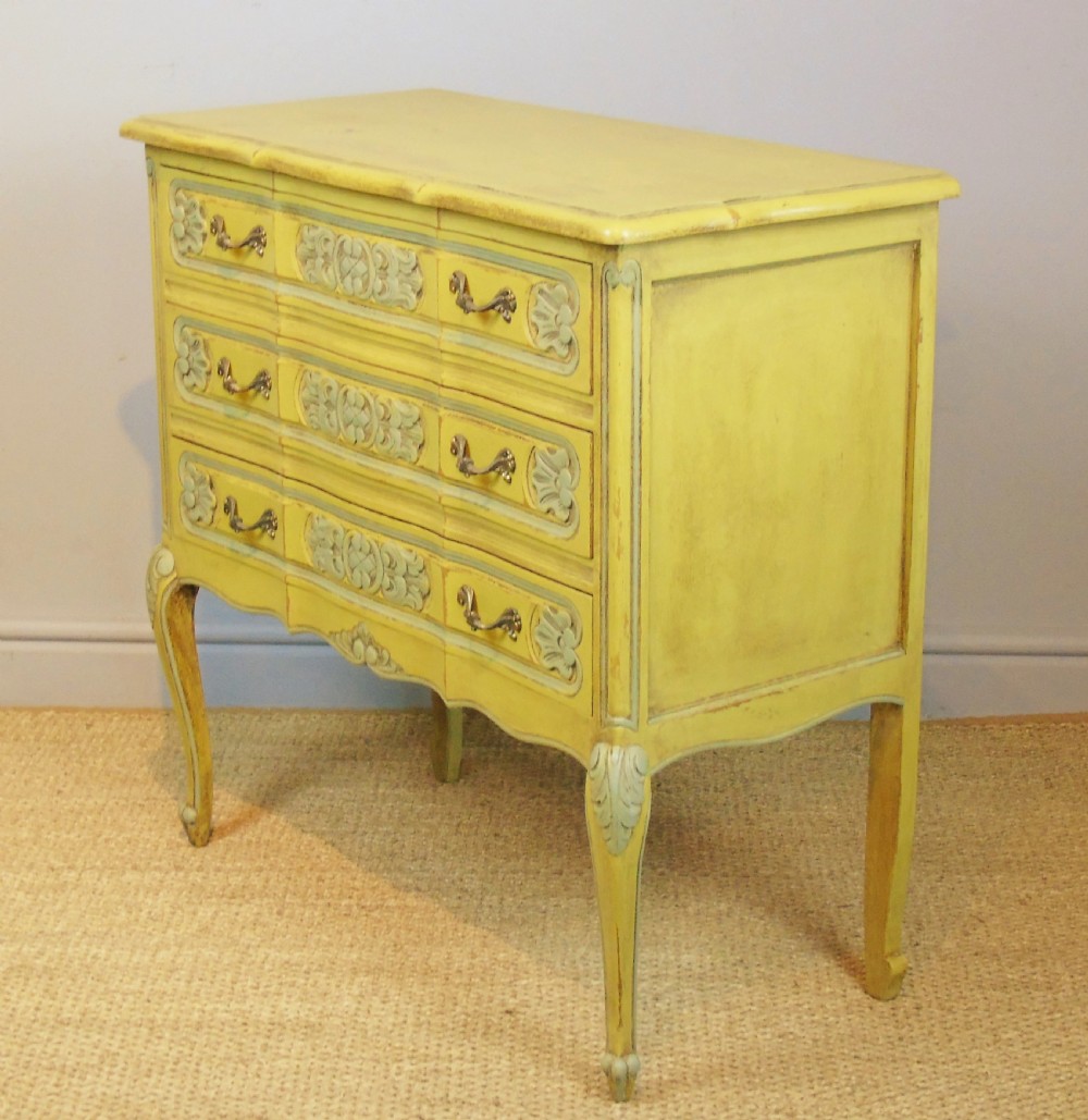 Pretty Hand Painted French Chest of Drawers View III