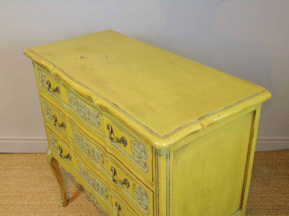 Pretty Hand Painted French Chest of Drawers View IV