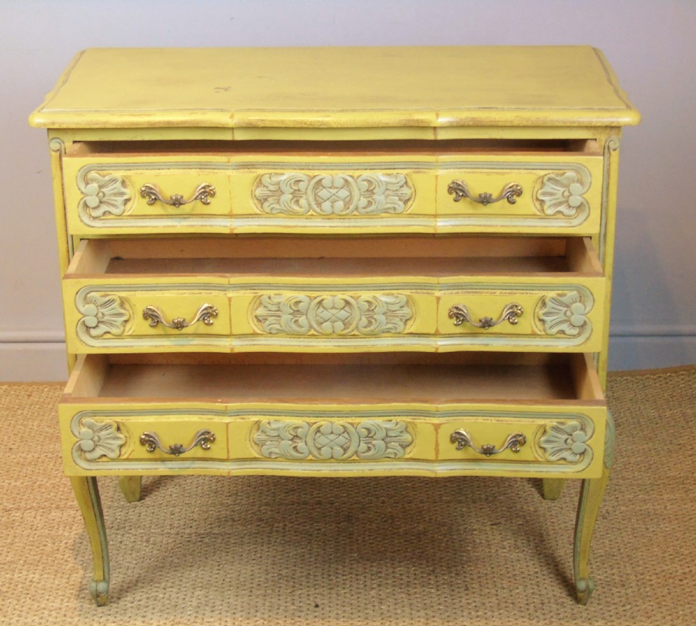 Pretty Hand Painted French Chest of Drawers View V