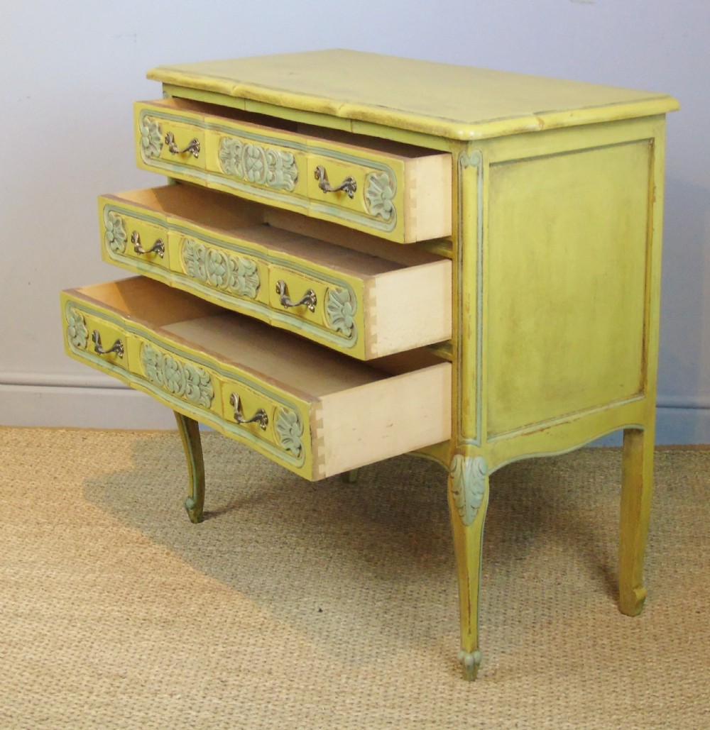 Pretty Hand Painted French Chest of Drawers View VI