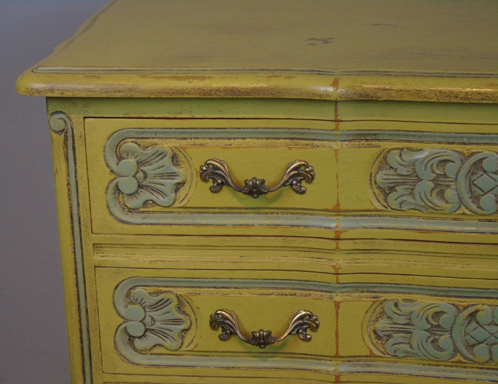Pretty Hand Painted French Chest of Drawers View VIII
