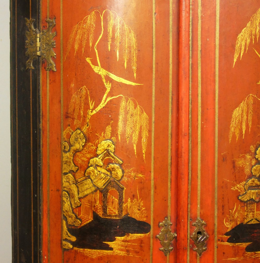 George II Japanned Bowfront Corner Cupboard View III