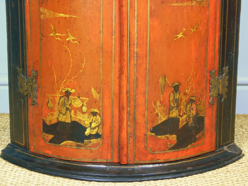 George II Japanned Bowfront Corner Cupboard View VII