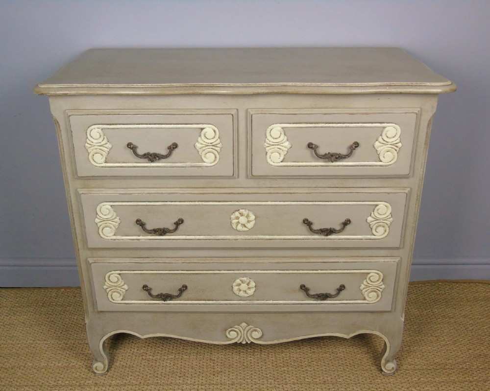 Attractive Hand Painted French Chest of Drawers View II