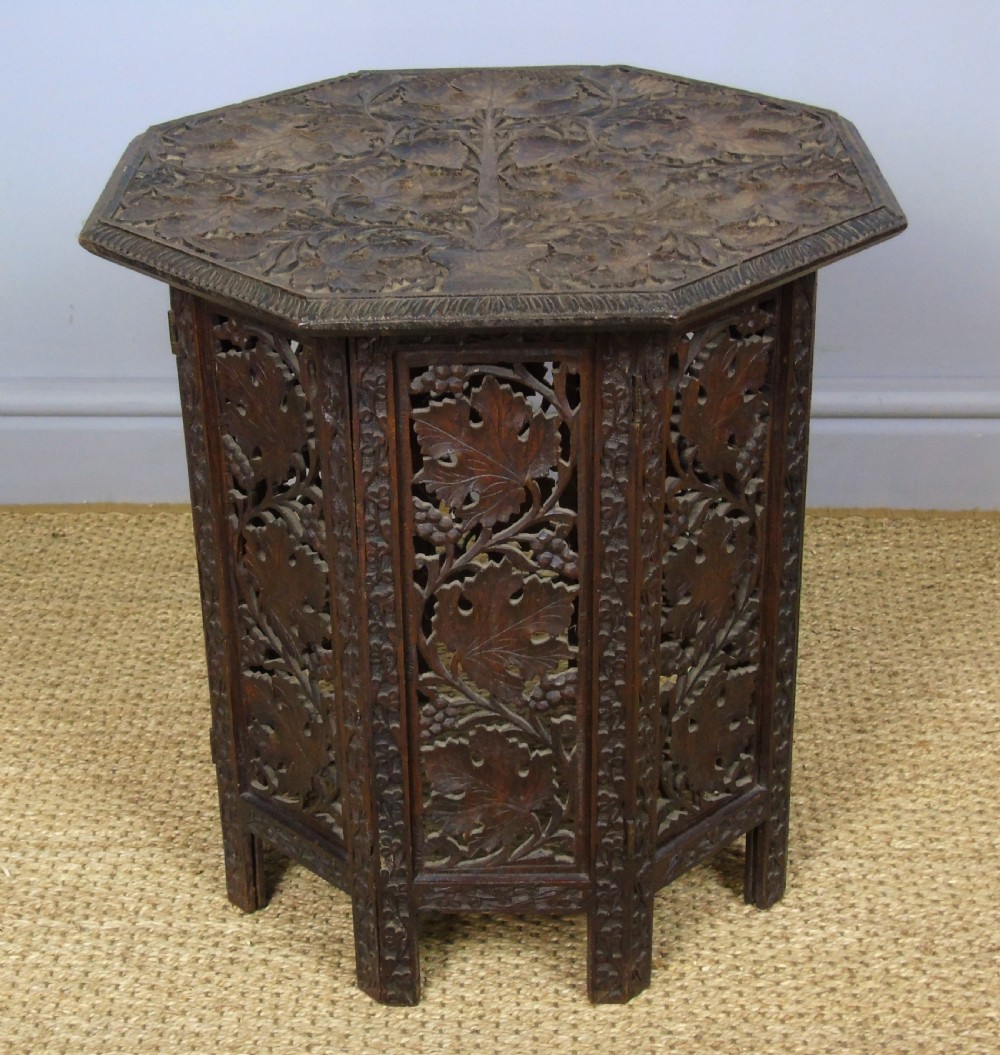 Anglo Indian Hand Carved Hardwood Table View II