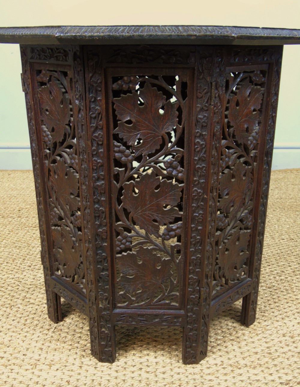 Anglo Indian Hand Carved Hardwood Table View IV