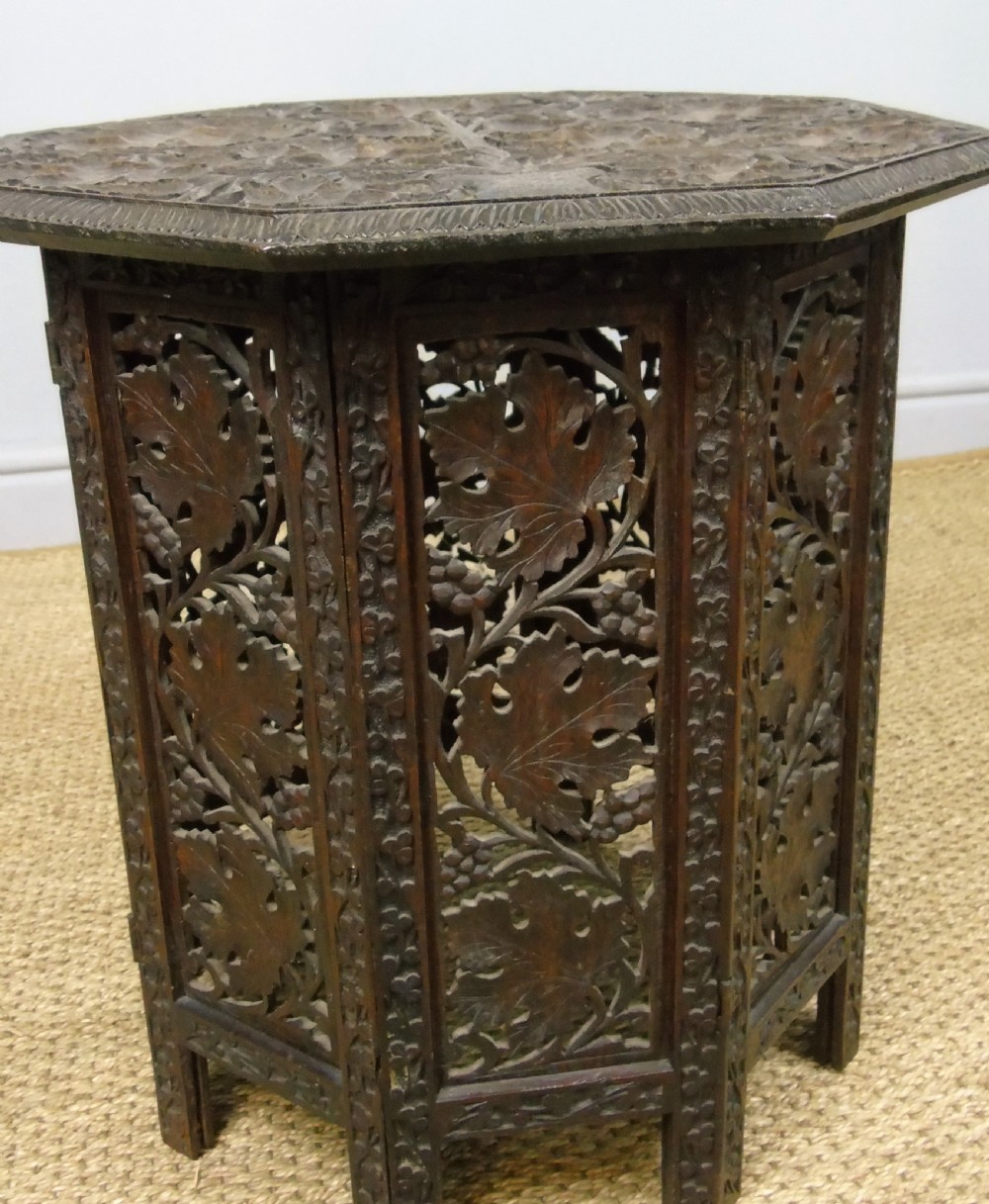 Anglo Indian Hand Carved Hardwood Table View V