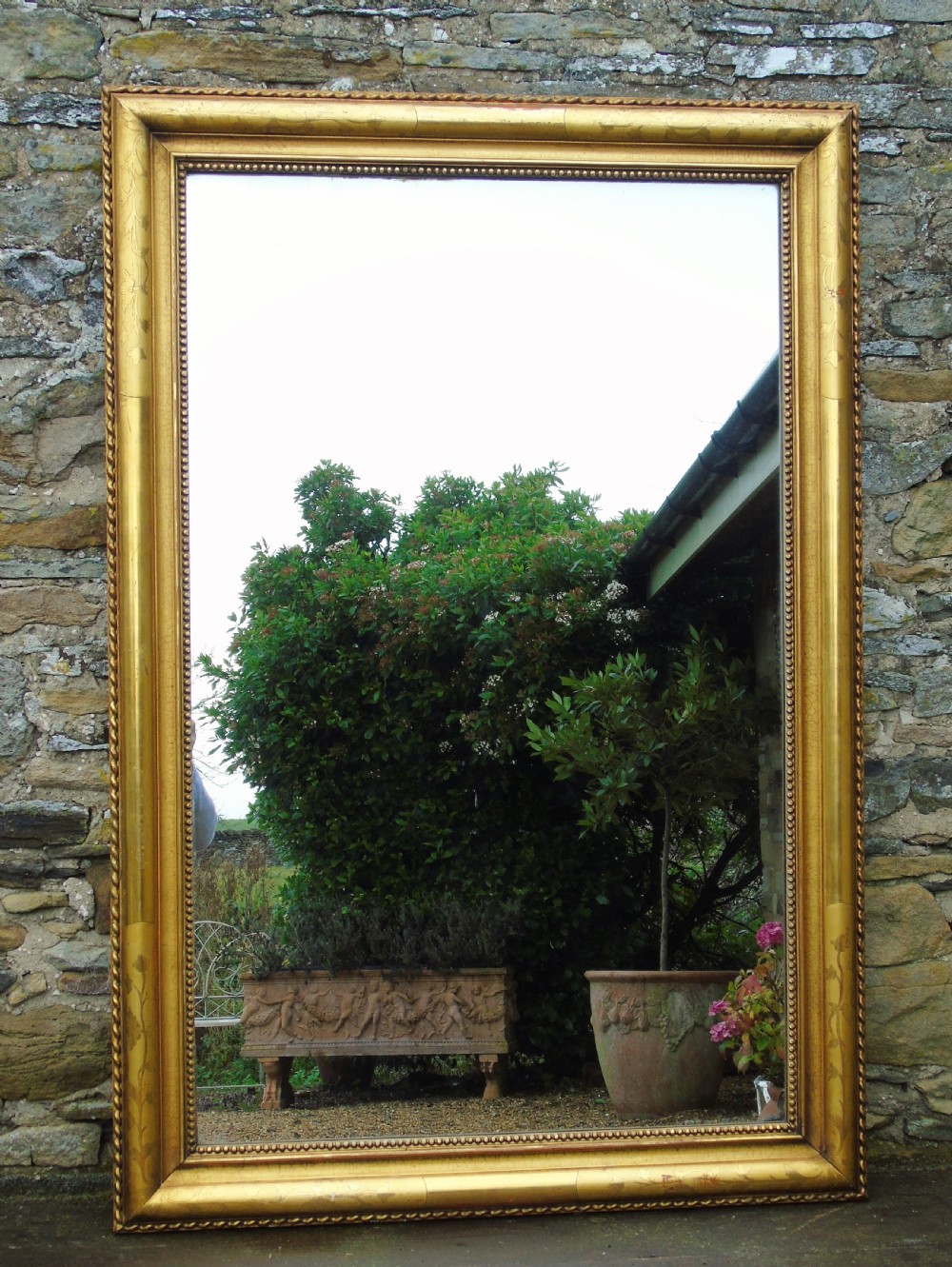 Large Antique French Gilt Mirror View II