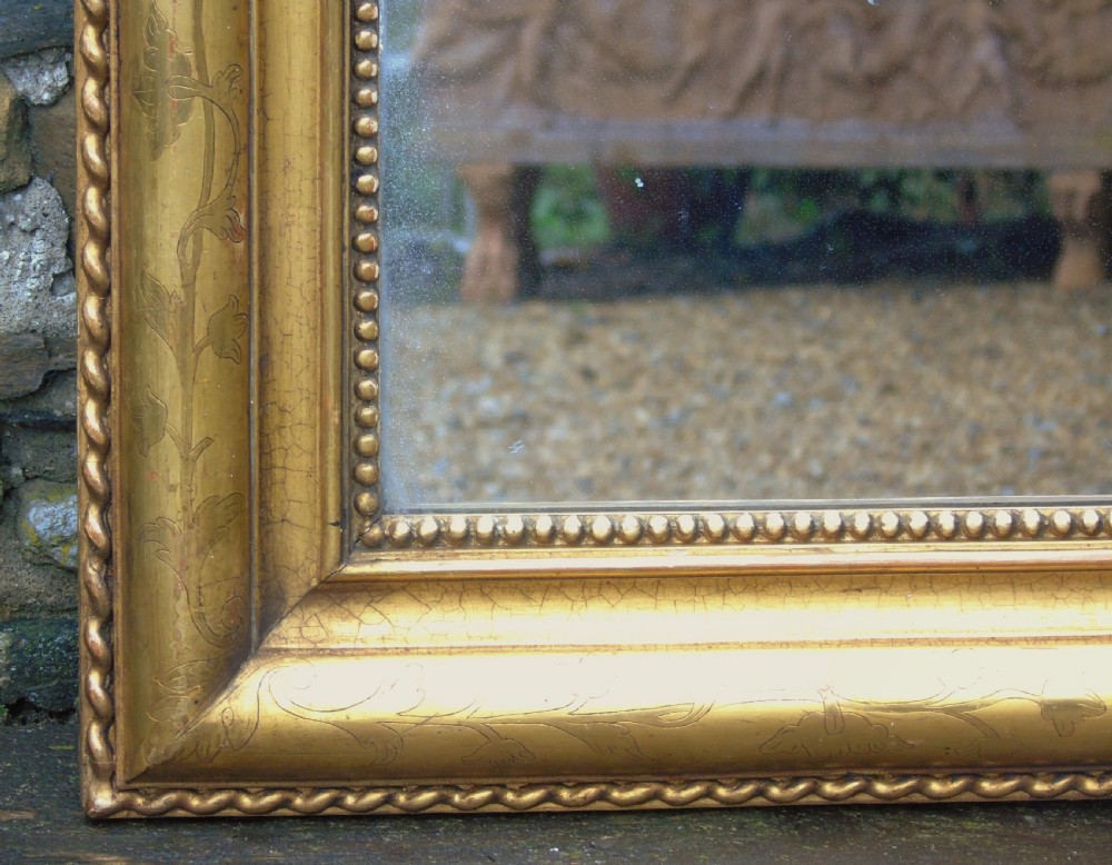 Large Antique French Gilt Mirror View IV
