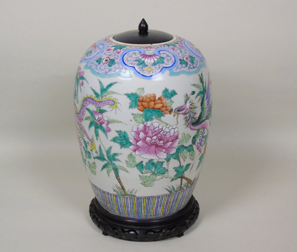 Large Chinese Famille Rose Jar 19th Century View VIII