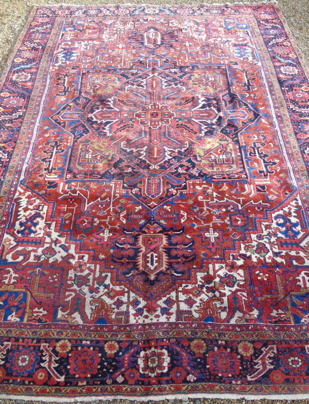 Antique Heriz Carpet Room Size View II