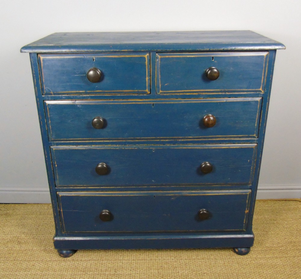Charming Victorian Painted Chest of Drawers 19th Century View III