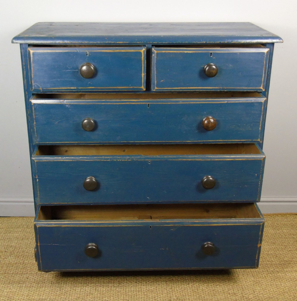 Charming Victorian Painted Chest of Drawers 19th Century View VII